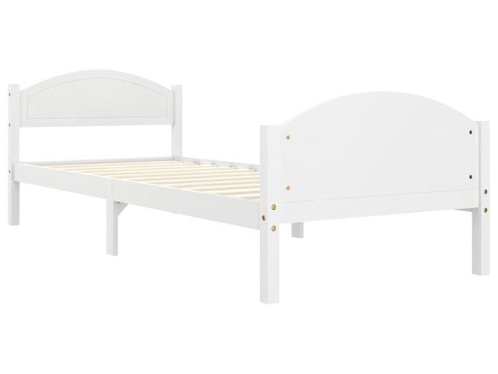 vidaXL Rama łóżka z 2 szufladami, ciemnoszara, lite drewno, 90x200 cm Pojemnik na pościel Z pojemnikiem Łóżko drewniane Kolor Biały