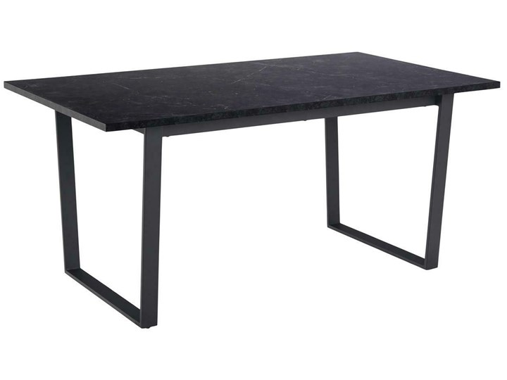 Nierozkładany stół do jadalni z blatem w optyce marmuru Amble 160x90 Styl Glamour Wysokość 74 cm Metal Styl Minimalistyczny