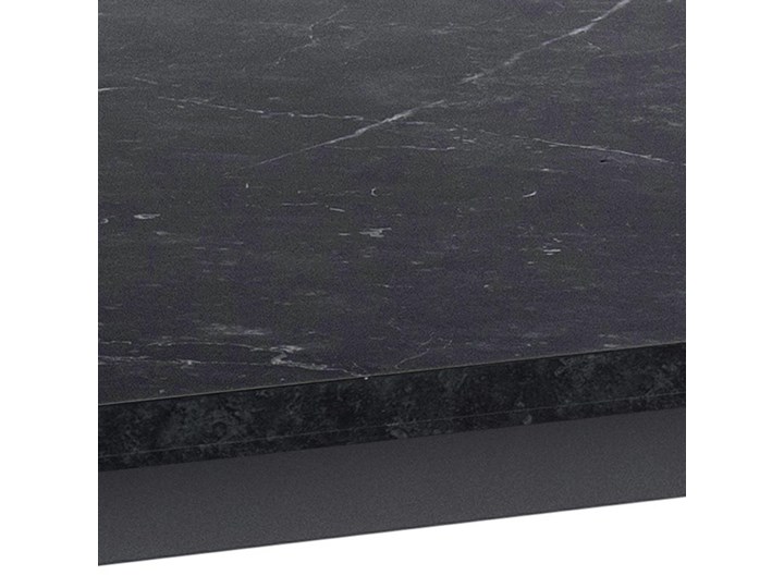 Nierozkładany stół do jadalni z blatem w optyce marmuru Amble 160x90 Styl Minimalistyczny Wysokość 74 cm Metal Rozkładanie