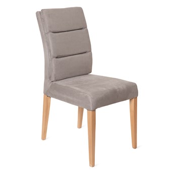 Krzesło ARVIKA szare z litego drewna 48x65x96 cm - Homla