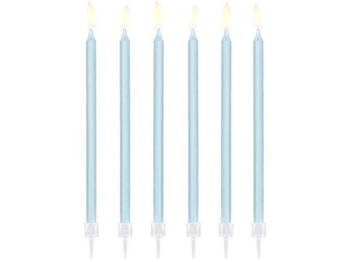 Świeczki urodzinowe gładkie, jasny niebieski, 14 cm Kategoria Dekoracja wypieków