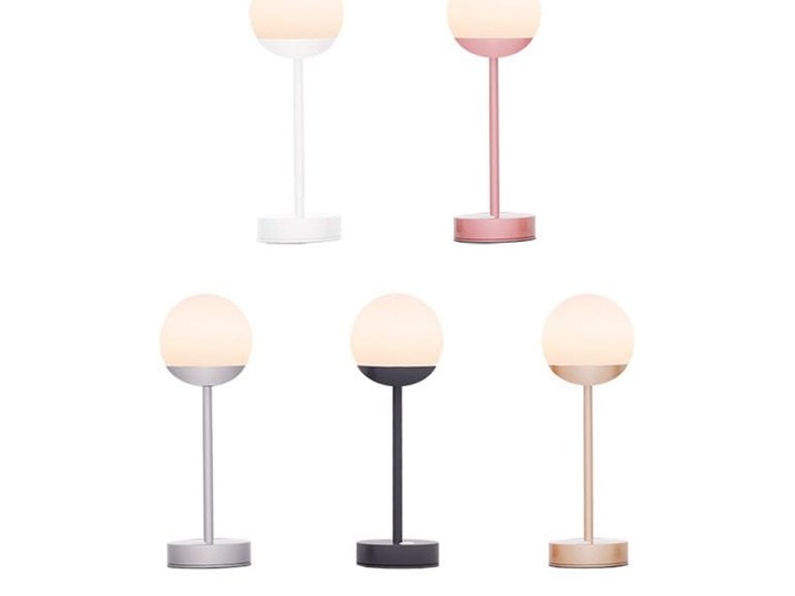 NEW GARDEN lampa stołowa NORAI SLIM 35 BATTERY rose gold Funkcje Lampa na baterie Wysokość 35 cm Metal Funkcje Lampa dotykowa