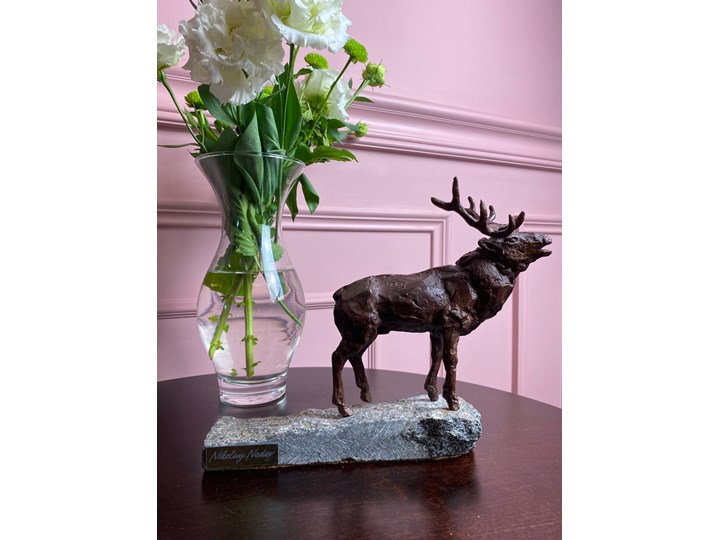 Rzeźba "Lone Deer" Nikolay Nedev Metal Kategoria Figury i rzeźby