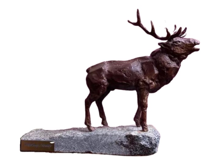 Rzeźba "Lone Deer" Nikolay Nedev Metal Kategoria Figury i rzeźby Kolor Czarny