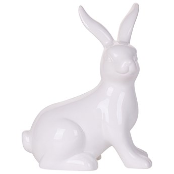 Beliani Figurka biała ceramiczna ozdoba Wielkanocne dekoracje mała 21 cm ozdoba mieszkania