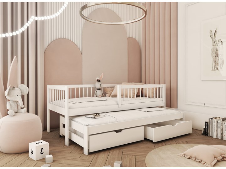 Łóżko dziecięce EDI Lano Meble Kolor Szary Drewno Kategoria Łóżka dla dzieci