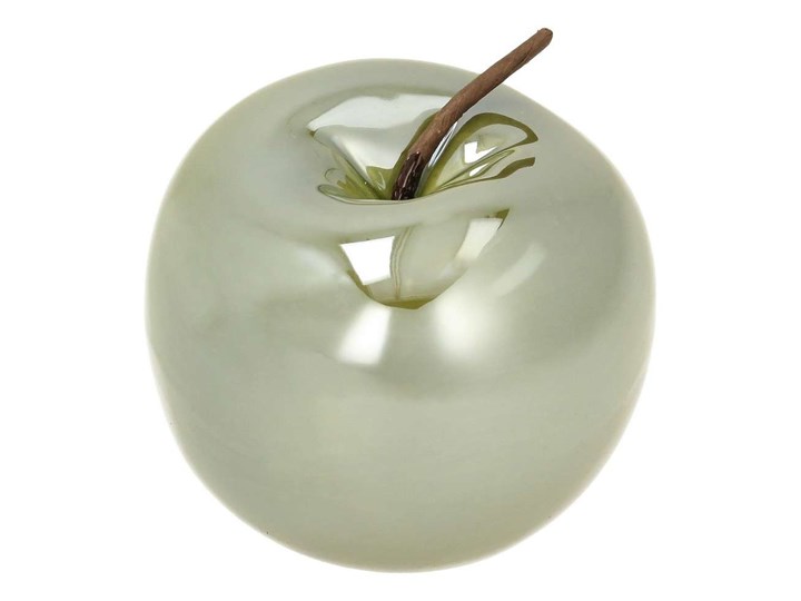 Dekoracja Apple II perly green, 12 x 12 x 10 cm Ceramika Kolor Zielony Owoce Kategoria Figury i rzeźby
