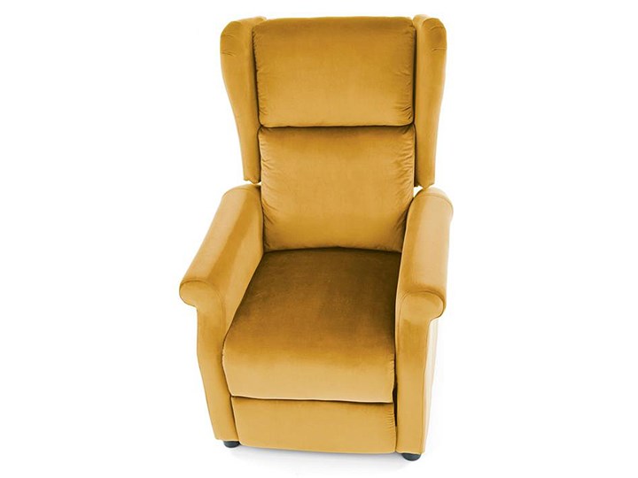 Rozkładany fotel uszak Alden 2X - musztardowy Fotel rozkładany Styl Tradycyjny Szerokość 75 cm Szerokość 92 cm Kolor Żółty