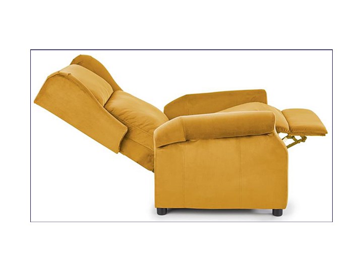 Rozkładany fotel uszak Alden 2X - musztardowy Fotel rozkładany Szerokość 75 cm Szerokość 92 cm Styl Skandynawski
