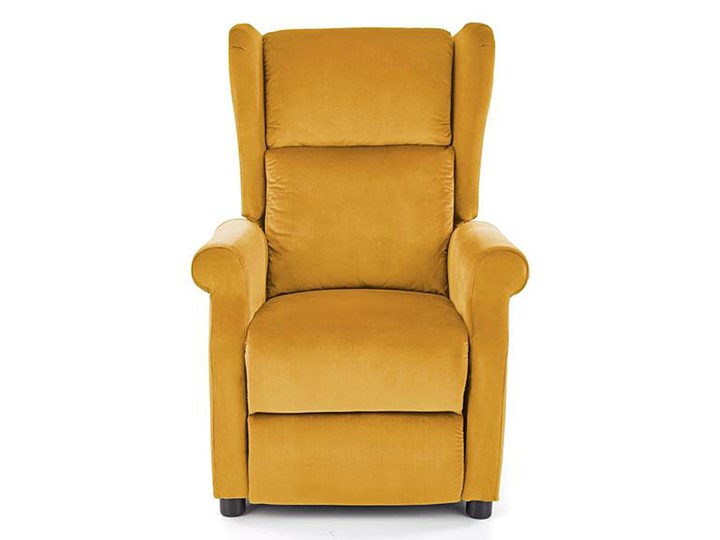 Rozkładany fotel uszak Alden 2X - musztardowy Szerokość 92 cm Fotel rozkładany Szerokość 75 cm Styl Tradycyjny