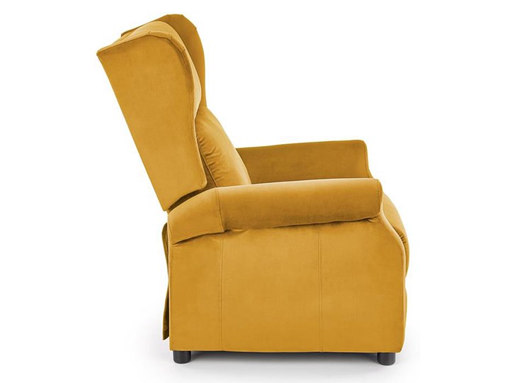 Rozkładany fotel uszak Alden 2X - musztardowy Szerokość 75 cm Szerokość 92 cm Kolor Żółty Fotel rozkładany Styl Tradycyjny