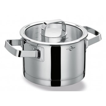 Garnek z pokrywką, stal nierdzewna/szkło, 2,0 l, śred. 16 cm kod: KU-2390052816