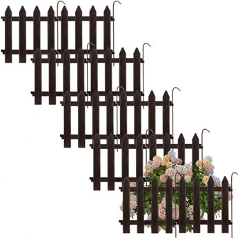 Palisada płotek ogrodowy brązowy border zestaw 10 szt. 30x30 cm kod: O-351005-B