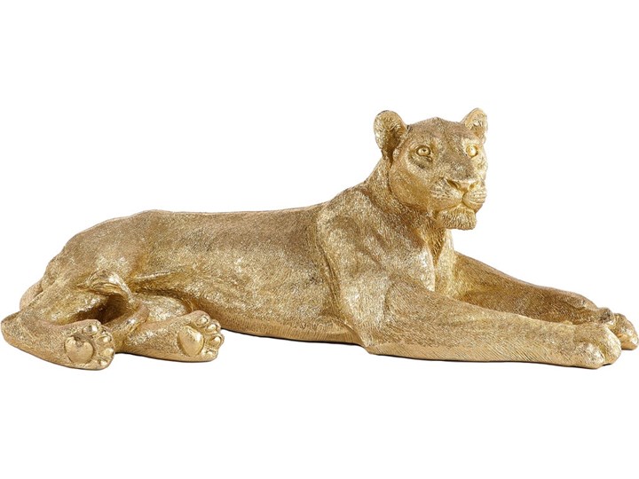 Dekoracja stojąca Lion 81x38 cm złota