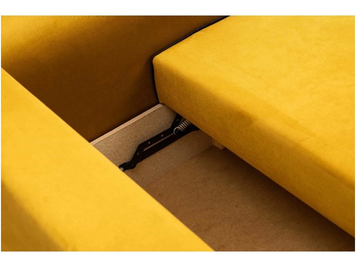 Sofa z Funkcją Spania Merida Musztardowy Głębokość 88 cm Stała konstrukcja Szerokość 240 cm Rozkładanie Rozkładana