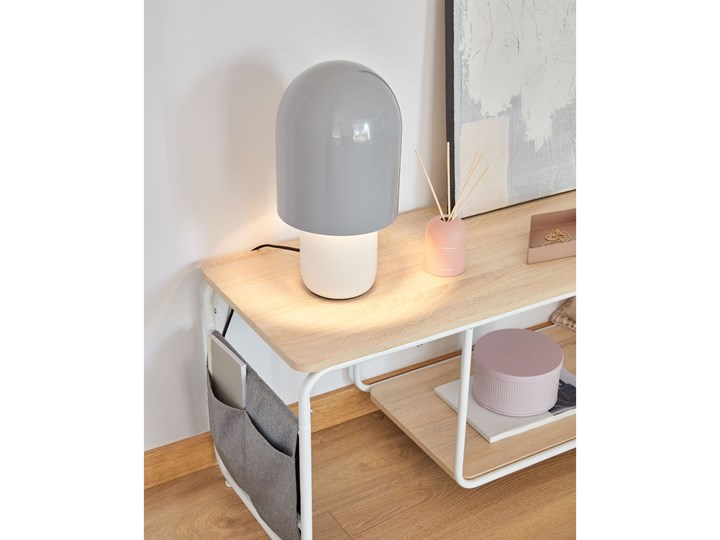 Lampa stołowa metalowa biała Ø20x40 cm Lampa dekoracyjna Funkcje Brak dodatkowych funkcji Pomieszczenie Salon