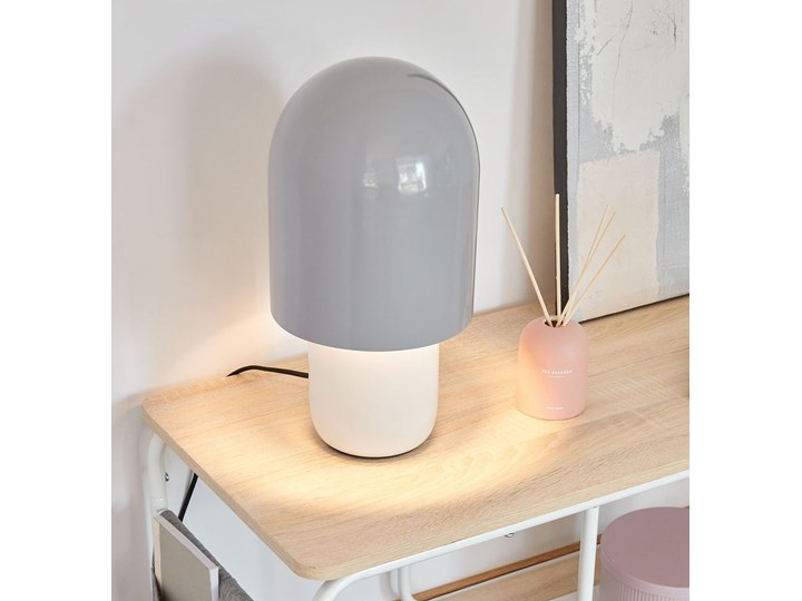 Lampa stołowa metalowa biała Ø20x40 cm Funkcje Brak dodatkowych funkcji Lampa dekoracyjna Kolor Biały