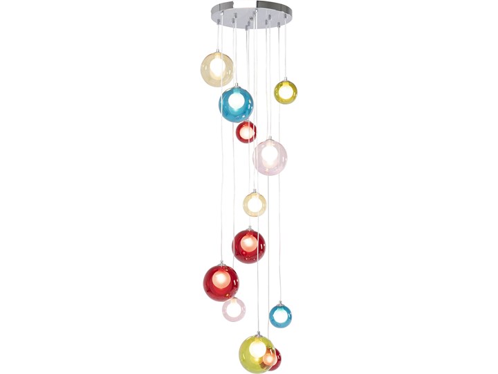 Lampa wisząca 12-punktowa 36x200 cm kolorowa