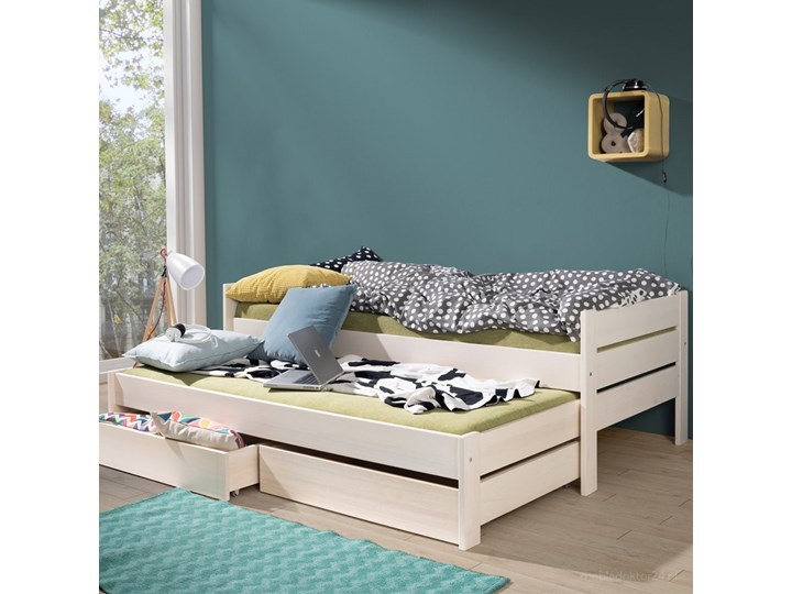 Łóżko Leo 90x200 podwójne spanie z szufladą Kategoria Łóżka dla dzieci Rozmiar materaca 90x200 cm