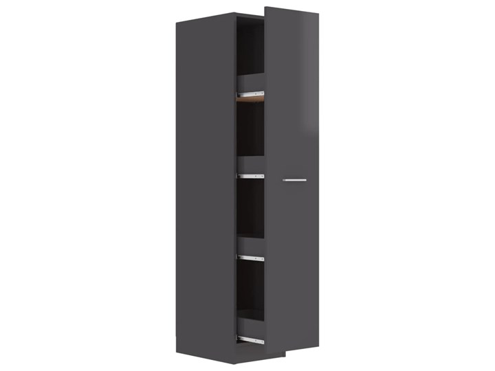 vidaXL Szafka apteczna, szara na wysoki połysk, 30x42,5x150 cm, płyta Płyta MDF Głębokość 30 cm Płyta stolarska Apteczka Szerokość 30 cm Głębokość 43 cm Kategoria Szafki stojące