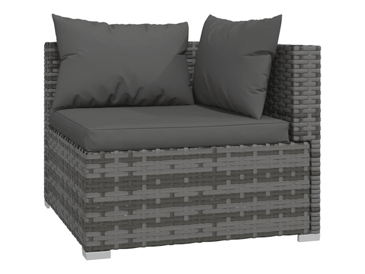 vidaXL 12-cz. zestaw wypoczynkowy do ogrodu, poduszki, szary rattan PE Zestawy modułowe Stal Zawartość zestawu Sofa Zestawy wypoczynkowe Tworzywo sztuczne Kategoria Zestawy mebli ogrodowych