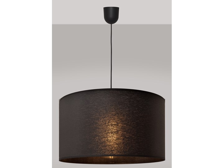 Lampa wisząca pojedyncza ALBA czarna XL (Kopia) Tworzywo sztuczne Tkanina Lampa z abażurem Lampa z kloszem Pomieszczenie Przedpokój