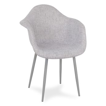 Krzesło patchwork na metalowych szarych nogach do salonu MILANO YC-22-AB YE