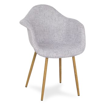 Krzesło patchwork na metalowych imitujących drewno nogach do salonu MILANO YC-22-AB YE