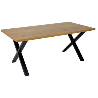 Stół do jadalni loft 180 cm wygląd dębu X-Frame 40871