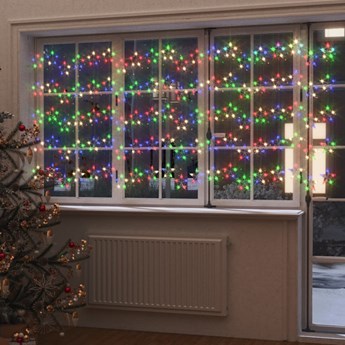vidaXL Zasłona świetlnych gwiazdek, 500 kolorowych diod LED, 8 funkcji