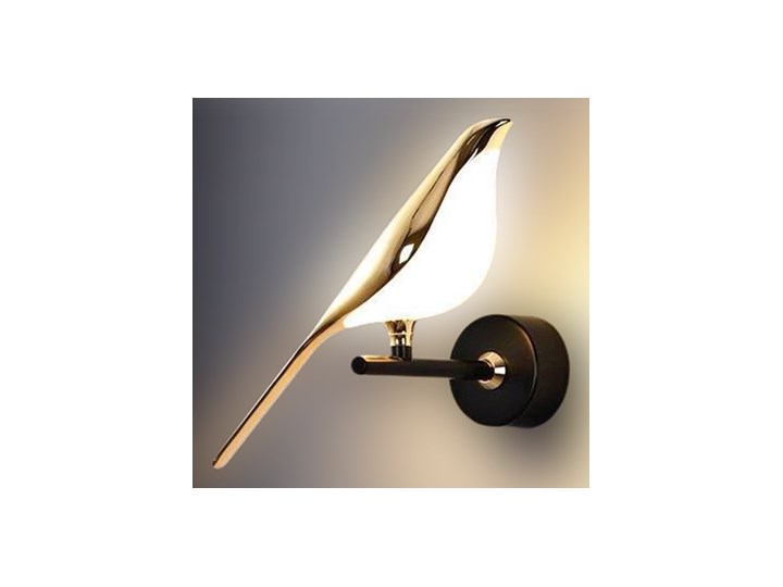Sparrow • kinkiet ptak LED wys. 18cm złoto-biały Kinkiet LED Szkło Funkcje Kinkiet LED Styl Nowoczesny