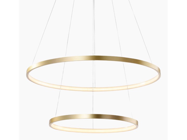 Willow Gold Double • żyrandol LED ring podwójny pierścień Ø70 złoty mat Pomieszczenie Salon