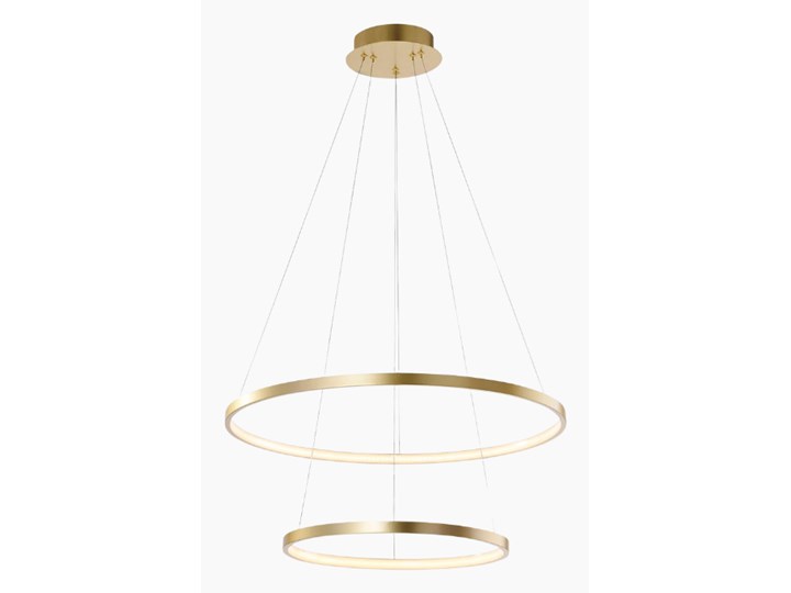 Willow Gold Double • żyrandol LED ring podwójny pierścień Ø70 złoty mat Pomieszczenie Salon Pomieszczenie Jadalnia