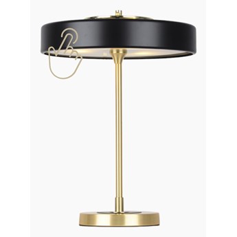 Chloe Black • lampa stołowa dotykowa art deco Ø35 czarno-złota
