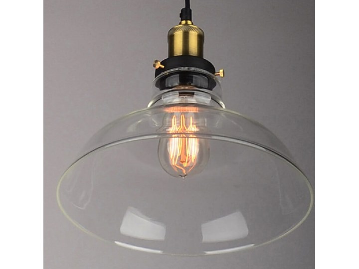 Scarlett 1 • lampa wisząca industrialna Ø28 mosiądz/szkło przezroczyste Lampa z kloszem Styl Industrialny Pomieszczenie Sypialnia