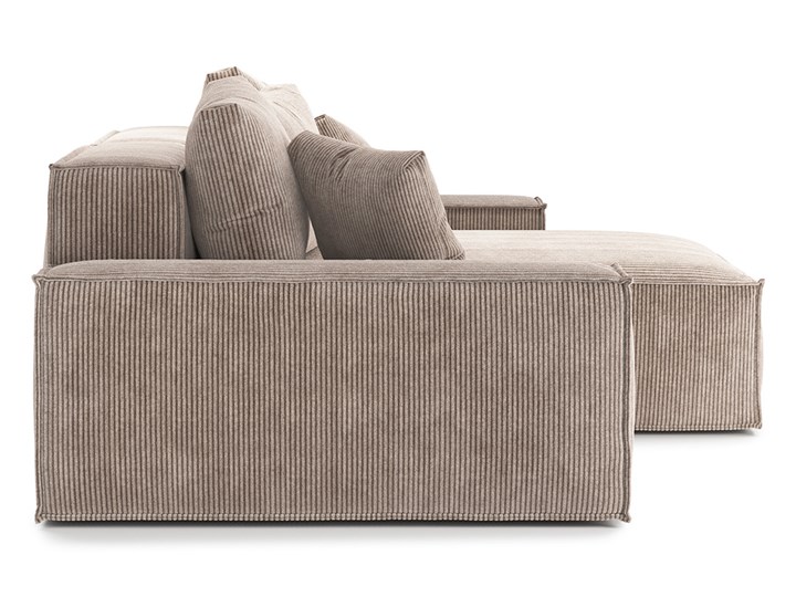 Narożnik Loft z szezlongiem (uniwersalny), Cappucino Materiał obicia Tkanina Wysokość 87 cm Szerokość 242 cm Głębokość 121 cm Rozkładanie Rozkładany