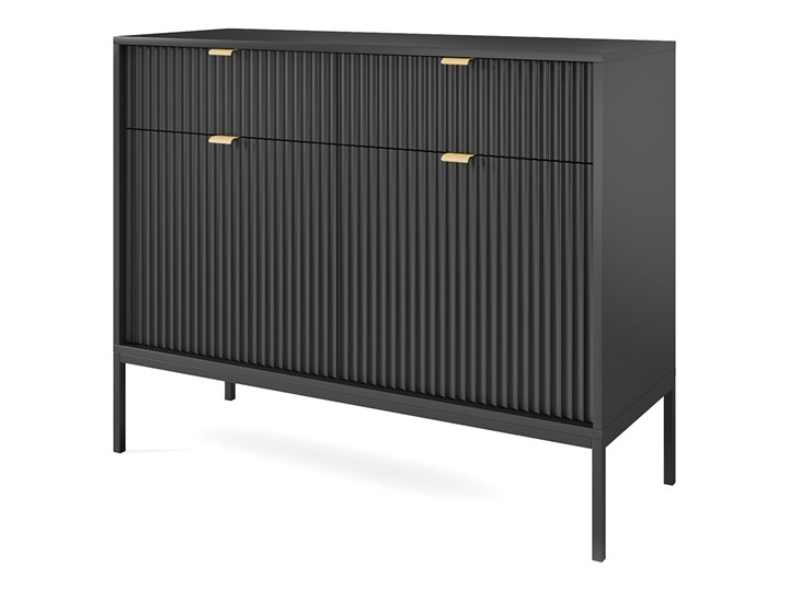 Komoda NOVA czarna 104x39x89 cm - Homla Kolor Czarny Szerokość 104 cm Głębokość 39 cm Kategoria Komody