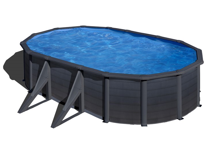 Basen stalowy całoroczny na stelażu Gre KEA 500cm x 300cm x 120cm Szerokość 300 cm Długość 500 cm Basen owalny Basen stelażowy Długość 527 cm Kategoria Baseny