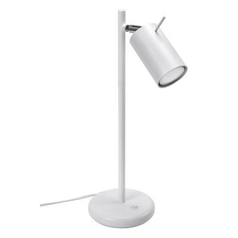 Lampa biurkowa RING biały + Żarówka LED GU-10 3000K Ciepła 7W 620lm