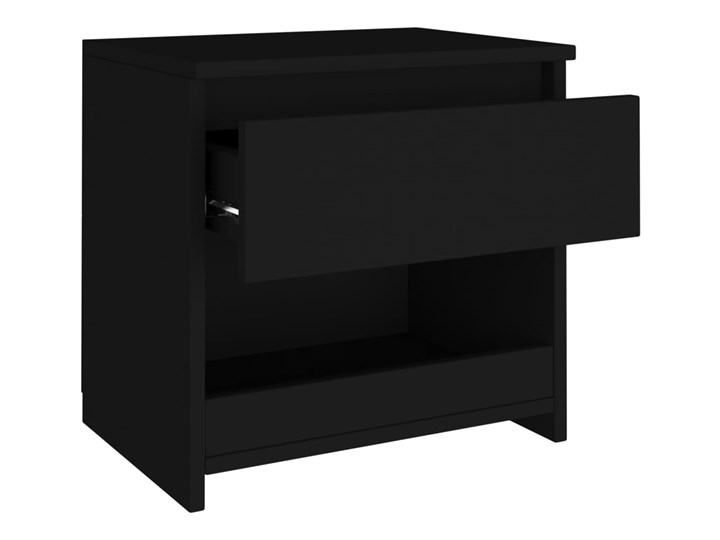 vidaXL Szafka nocna, czarna, 40x30x39 cm, płyta wiórowa Głębokość 30 cm Szerokość 40 cm Płyta laminowana Uniwersalne Płyta meblowa Płyta MDF Nocne Typ Nocne Pomieszczenie Sypialnia