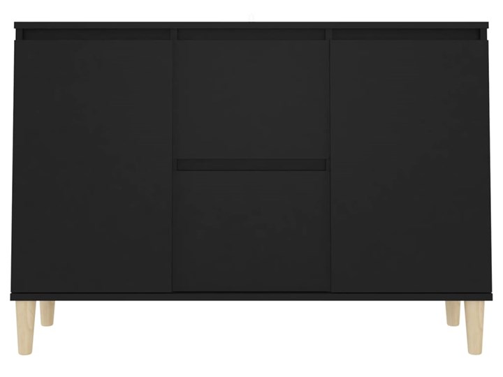 vidaXL Szafka, czarna, 103,5x35x70 cm, płyta wiórowa Płyta MDF Kolor Czarny Płyta meblowa Szerokość 104 cm Na zdjęcia Drewno Płyta laminowana Stojące Głębokość 35 cm Kategoria Szafki i regały
