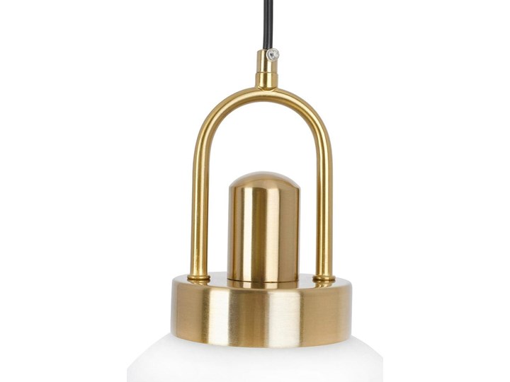 Lampa wisząca Nipp biała kula złoto Metal Stal Lampa kula Szkło Styl Tradycyjny