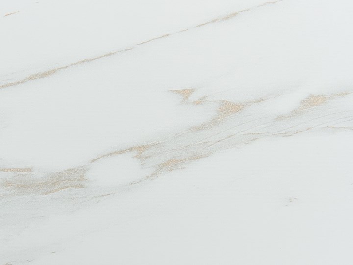 Beliani Konsola biało-złota szkło hartowane stal nierdzewna 80 x 30 cm z półką prostokątny stolik styl nowoczesny glamour salon sypialnia korytarz Marmur Metal Kategoria Konsole