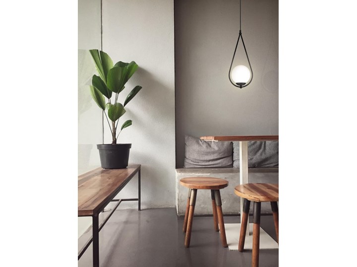 Lampa wisząca K-4770 z serii NEVE BLACK Lampa z kloszem Metal Szkło Kolor Czarny