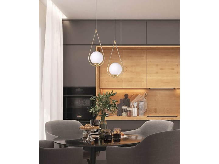 Lampa wisząca K-4776 z serii NEVE GOLD Szkło Styl Nowoczesny Metal Lampa z kloszem Kategoria Lampy wiszące
