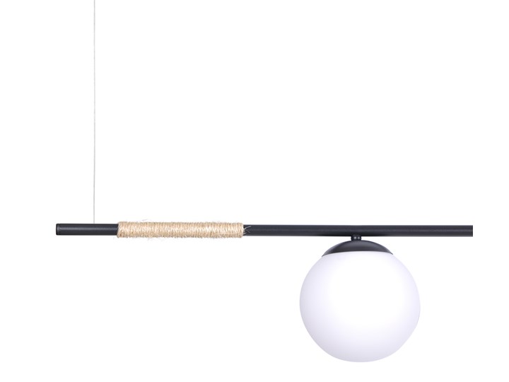 Czarna lampa wisząca, idealna nad stół w jadalni K-4951 z serii TAMBO Metal Szkło Lampa z kloszem Styl Rustykalny