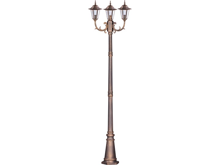 Wysoka zewnętrzna lampa stojąca K-7009A2/3 czarna/złota z serii STANDARD