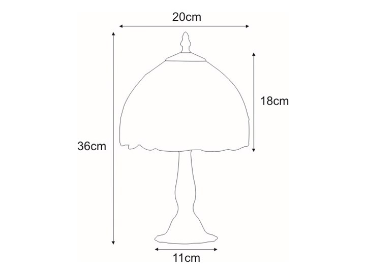 Lampka stołowa K-G08529 z serii TECO Metal Wysokość 36 cm Szkło Kategoria Lampy stołowe