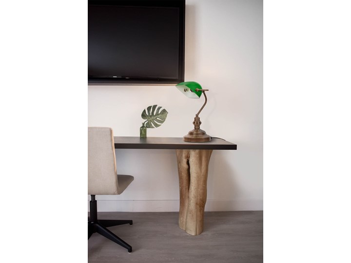 Lampka biurkowa K-8042 z serii BANK Metal Lampa biurkowa Szkło Lampa z kloszem Kategoria Lampy stołowe Lampa gabinetowa Kolor Zielony