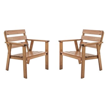 SELSEY Zestaw dwóch krzeseł ogrodowych Parrines z drewna sosnowego